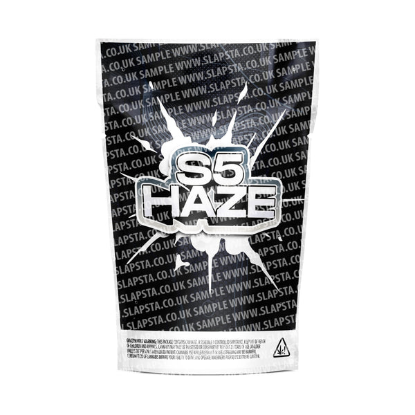 S5 Haze Mylar Pouches Pre-Labeled - SLAPSTA