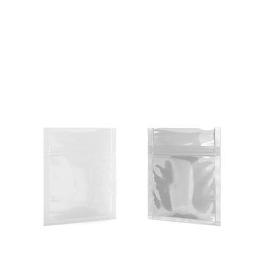 Sample / 1-2g Single Seal Mylar Bags White / Clear - 50pcs