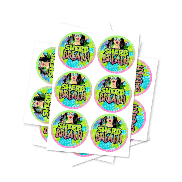 Sherb Breath Circular Stickers - SLAPSTA
