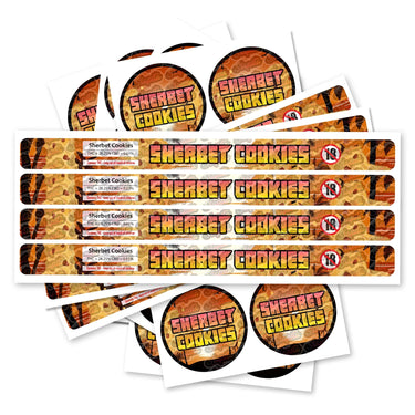 Sherbet Cookies Pre - Labeled 3.5g Self - Seal Tins - 60pcs