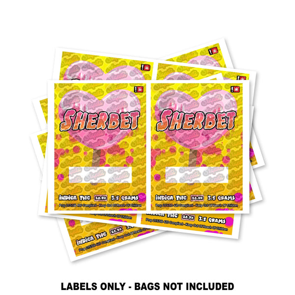 Sherbet Mylar Bag Labels ONLY - SLAPSTA