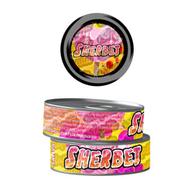 Sherbet Pre-Labeled 3.5g Self-Seal Tins