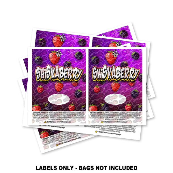 Shiskaberry Mylar Bag Labels ONLY - SLAPSTA