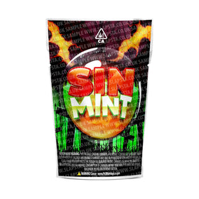 Sin Mint Mylar Pouches Pre-Labeled