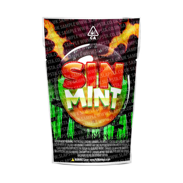 Sin Mint Mylar Pouches Pre-Labeled - SLAPSTA