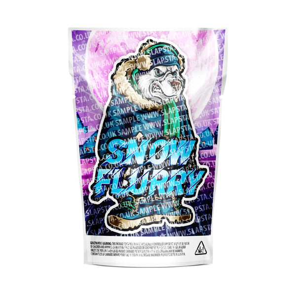 Snow Flurry Mylar Pouches Pre-Labeled - SLAPSTA