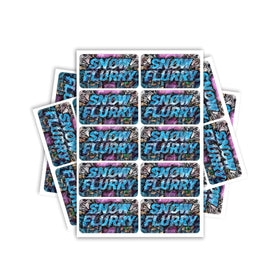 Étiquettes rectangulaires pré-enroulées Snow Flurry