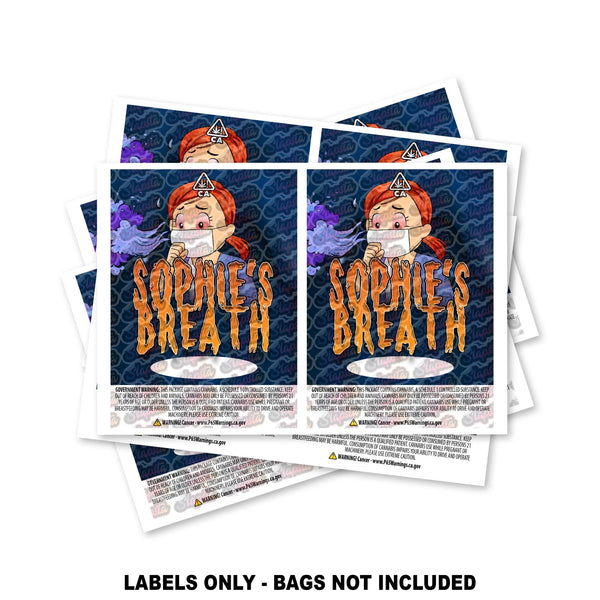 Sophies Breath Mylar Bag Labels ONLY - SLAPSTA