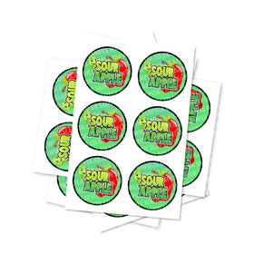 Sour Apple Circular Stickers