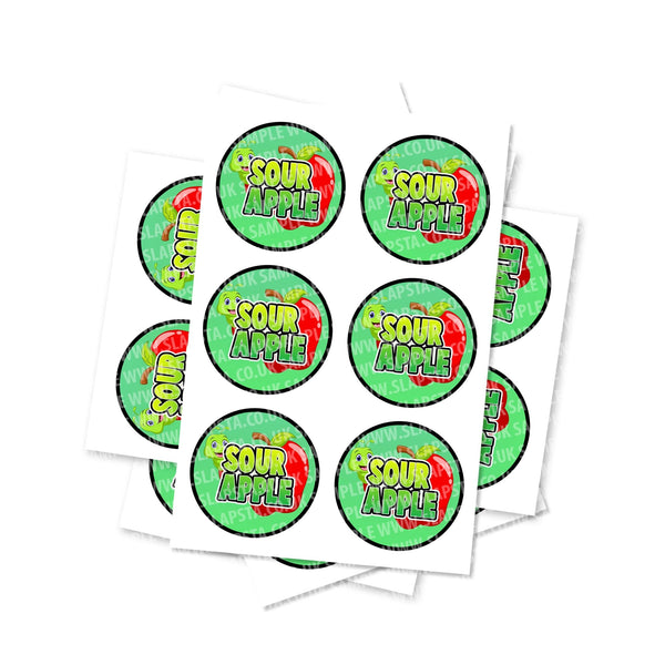 Sour Apple Circular Stickers - SLAPSTA