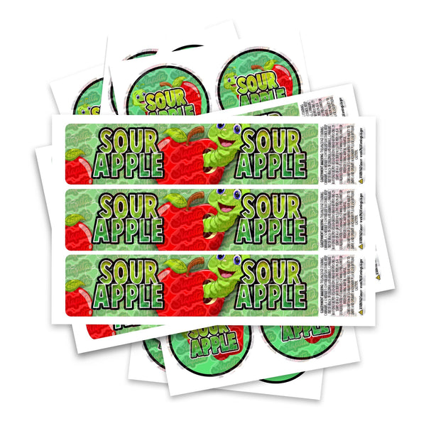 Sour Apple Glass Jar / Tamper Pot Label - SLAPSTA