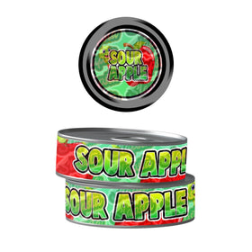 Sour Apple Pre-Labeled 3.5g Self-Seal Tins