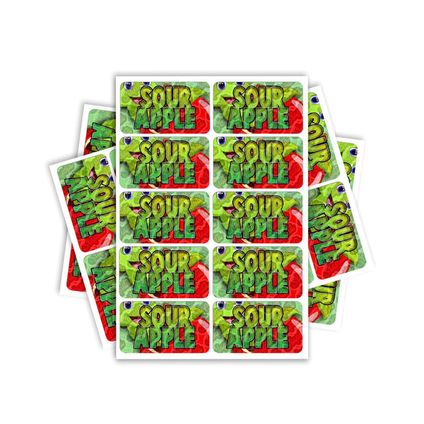 Sour Apple Rectangle / Pre-Roll Labels - SLAPSTA