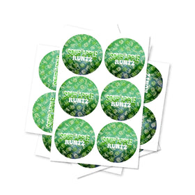 Sour Apple Runtz Circular Stickers