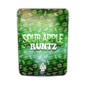 Sachets Mylar Sour Apple Runtz pré-étiquetés