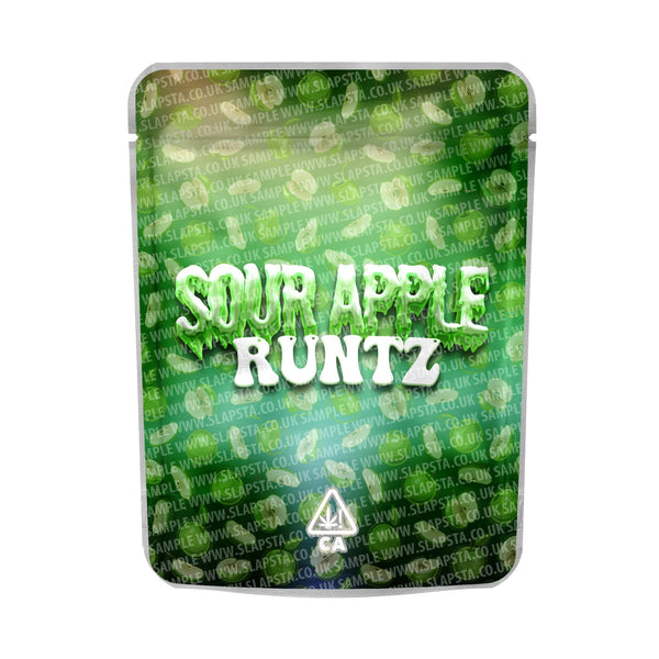 Sour Apple Runtz Mylar Pouches Pre-Labeled - SLAPSTA