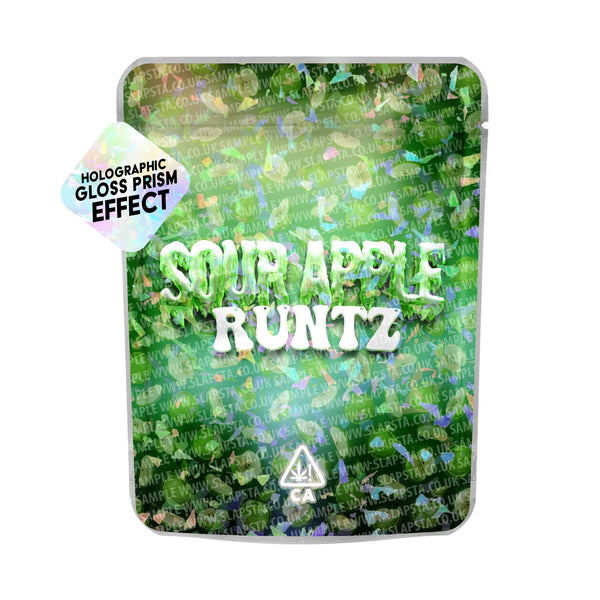 Sour Apple Runtz SFX Mylar Pouches Pre-Labeled - SLAPSTA