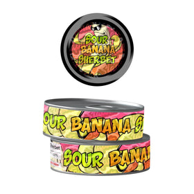 Sour Banana Sherbet Pre-Labeled 3.5g Self-Seal Tins
