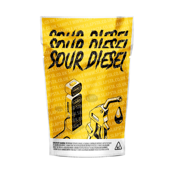 Sour Diesel Mylar Pouches Pre-Labeled - SLAPSTA