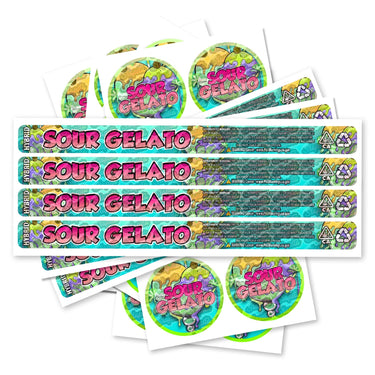Sour Gelato Pre - Labeled 3.5g Self - Seal Tins - 60pcs