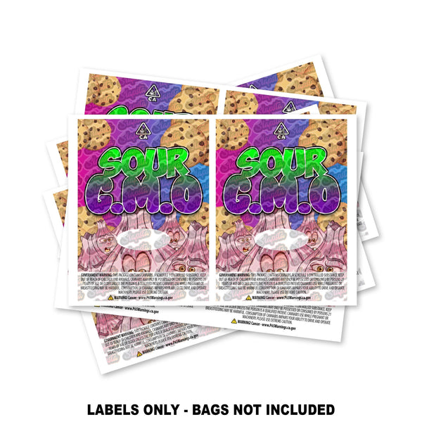 Sour GMO Mylar Bag Labels ONLY - SLAPSTA