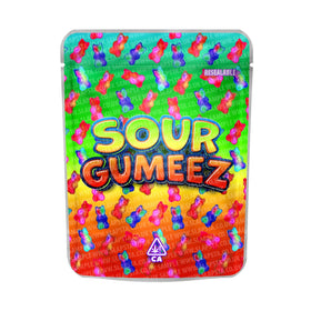 Sachets Mylar Sour Gumeez pré-étiquetés