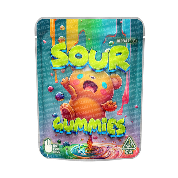 Sour Gummies Mylar Pouches Pre-Labeled - SLAPSTA