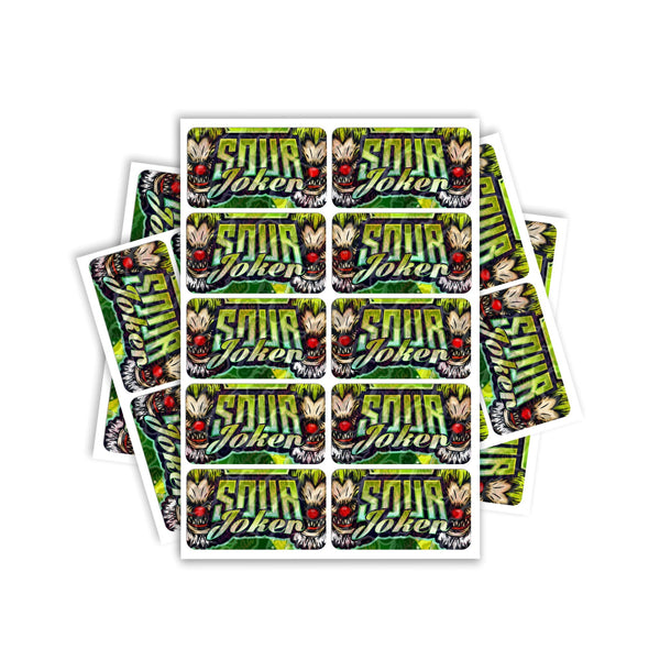 Sour Joker Rectangle / Pre-Roll Labels - SLAPSTA