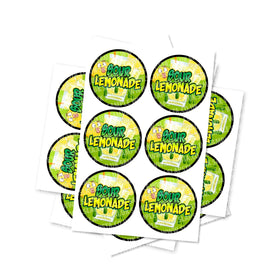 Sour Lemonade Circular Stickers