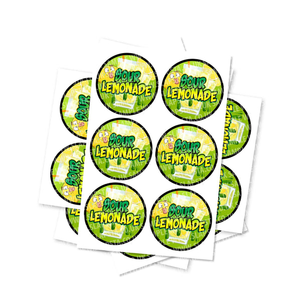 Sour Lemonade Circular Stickers - SLAPSTA