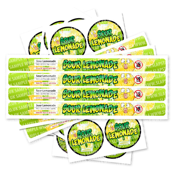 Sour Lemonade Pressitin Strain Labels - SLAPSTA