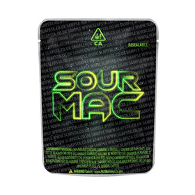 Sachets Mylar Sour Mac pré-étiquetés