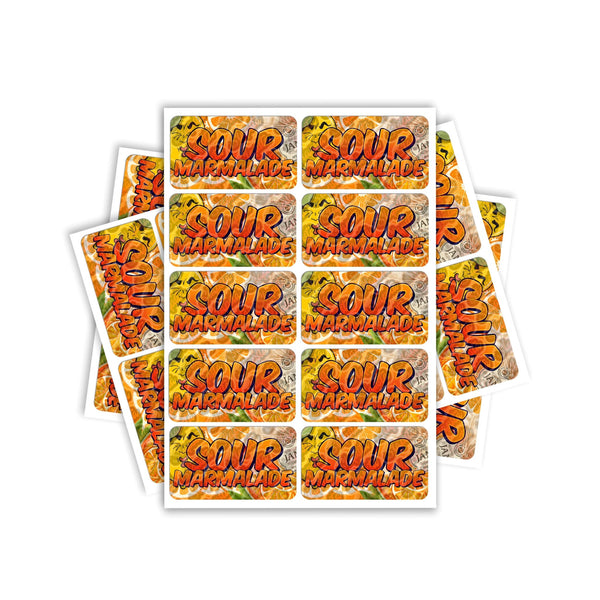 Sour Marmalade Rectangle / Pre-Roll Labels - SLAPSTA