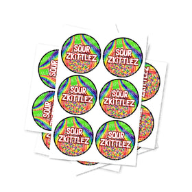 Sour Zkittlez Circular Stickers