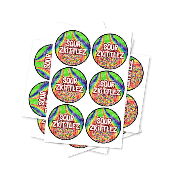 Sour Zkittlez Circular Stickers - SLAPSTA