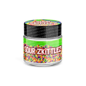Sour Zkittlez Glass Jars Pre-Labeled