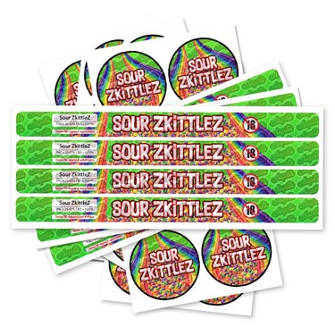 Sour Zkittlez Pre - Labeled 3.5g Self - Seal Tins - 60pcs