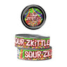 Sour Zkittlez Pre - Labeled 3.5g Self - Seal Tins - 60pcs