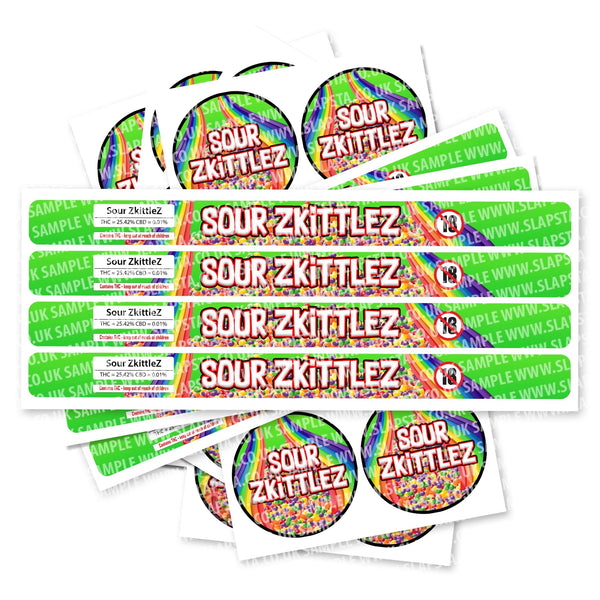 Sour Zkittlez Pressitin Strain Labels - SLAPSTA