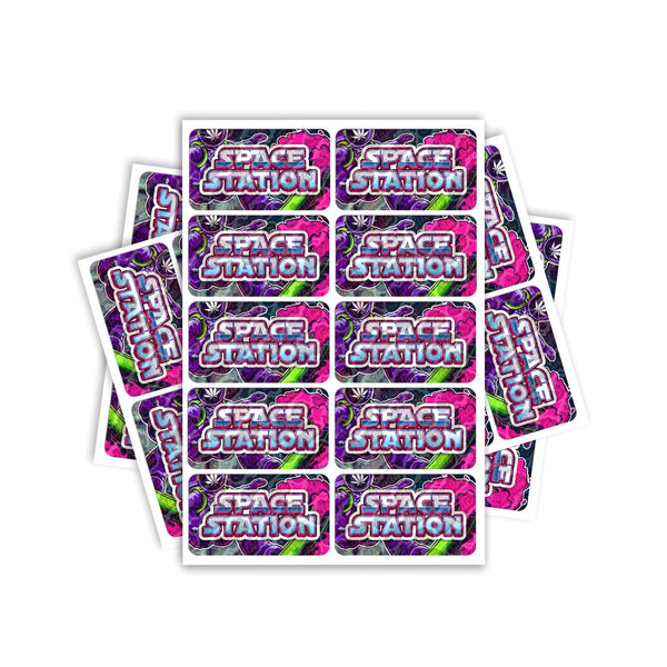 Space Station Rectangle / Pre-Roll Labels - SLAPSTA