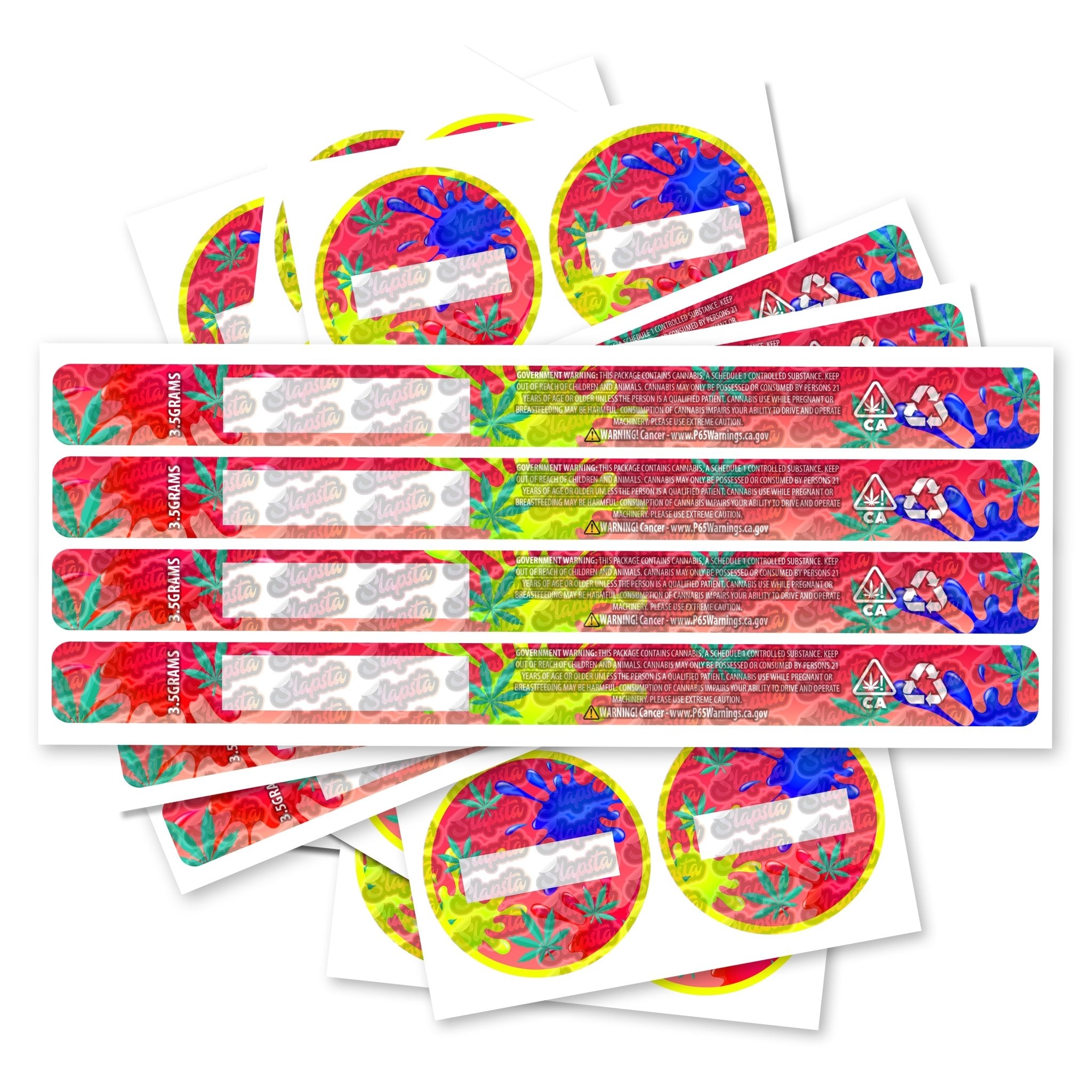 Splat Blank Pre-Labeled 3.5g Self-Seal Tins - SLAPSTA