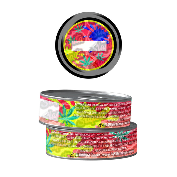 Splat Blank Pre-Labeled 3.5g Self-Seal Tins - SLAPSTA