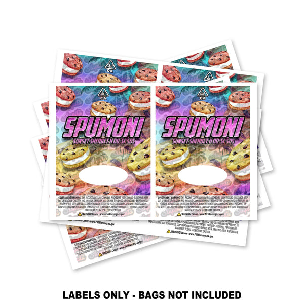 Spumoni Mylar Bag Labels ONLY - SLAPSTA