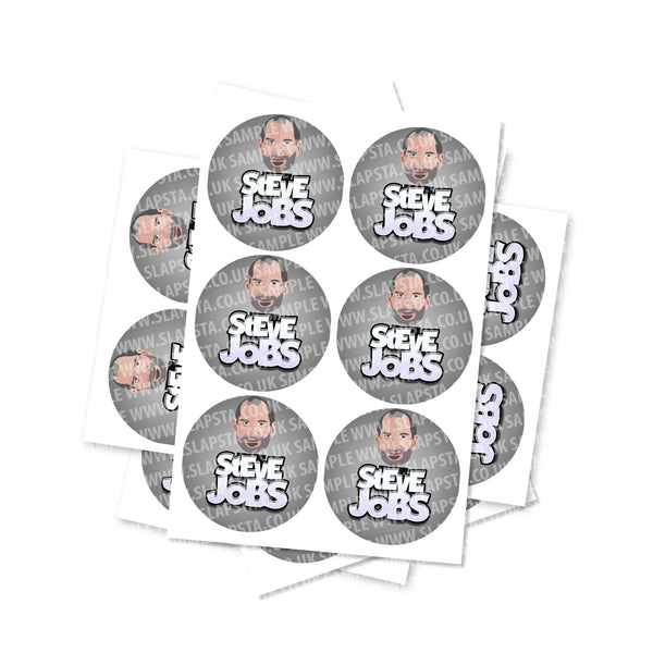 Steve Jobs Circular Stickers - SLAPSTA