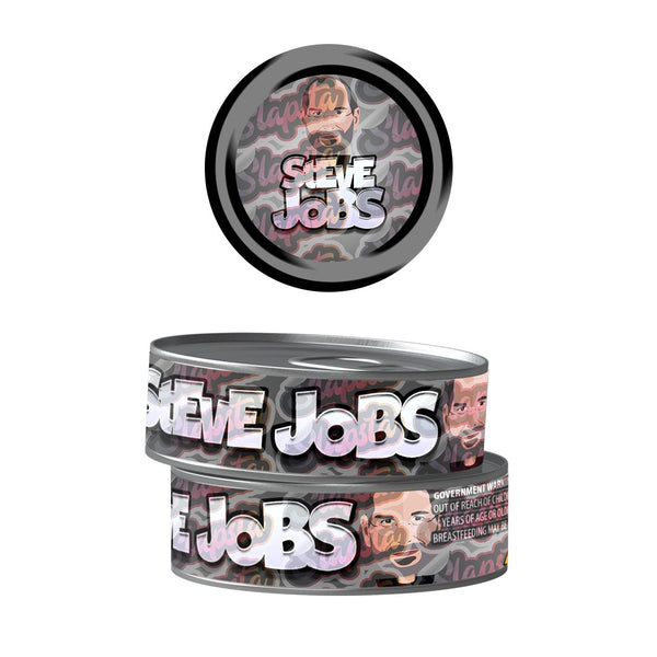 Steve Jobs Pre-Labeled 3.5g Self-Seal Tins - SLAPSTA