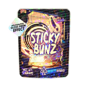 Sticky Bunz SFX Mylar Pouches Pre-Labeled