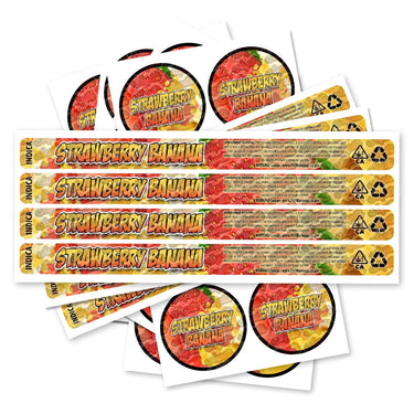 Strawberry Banana Pre - Labeled 3.5g Self - Seal Tins - 60pcs