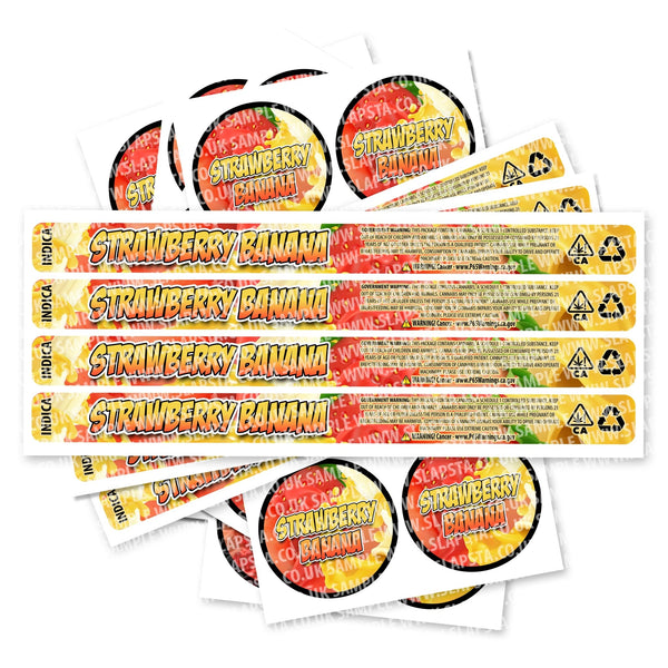 Strawberry Banana Pressitin Strain Labels - SLAPSTA
