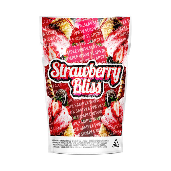 Strawberry Bliss Mylar Pouches Pre-Labeled - SLAPSTA
