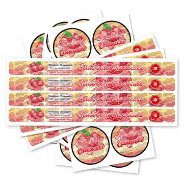 Strawberry Cheesecake Pre - Labeled 3.5g Self - Seal Tins - 60pcs